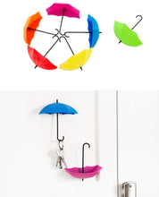 6PCS/Set Colorful Umbrella Shape Wall Hooks Decor