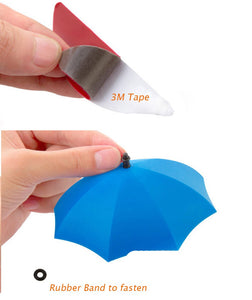 6PCS/Set Colorful Umbrella Shape Wall Hooks Decor