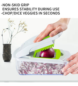 Food Vegetable Chooper with 4 Dicing Blades knife