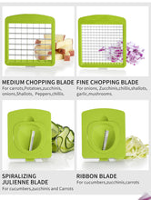 Food Vegetable Chooper with 4 Dicing Blades knife