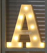Luminous LED Letter Night Light English Alphabet  Number