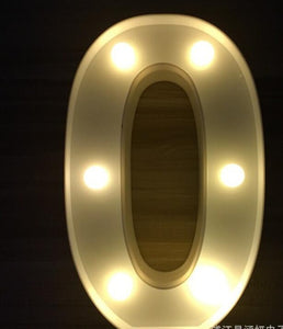 Luminous LED Letter Night Light English Alphabet  Number