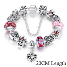 BAMOER Queen Jewelry Silver Charms Bracelet