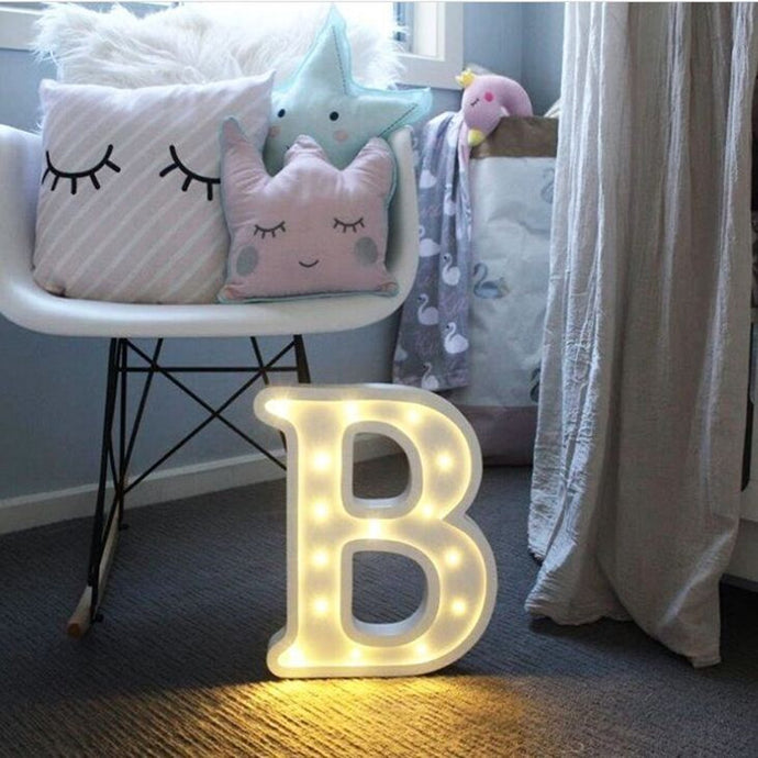 Luminous LED Letter Night Light English Alphabet  Number