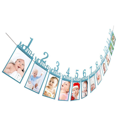 Photo Banner Gift Decorations 1-12 Month Baby