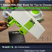 WALFOS Mandoline Vegetables Cutter Tools with 5 Blade