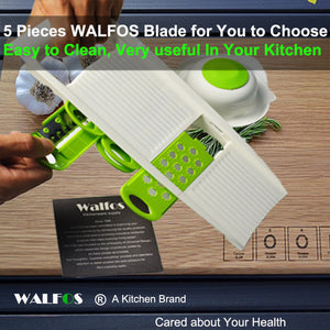WALFOS Mandoline Vegetables Cutter Tools with 5 Blade